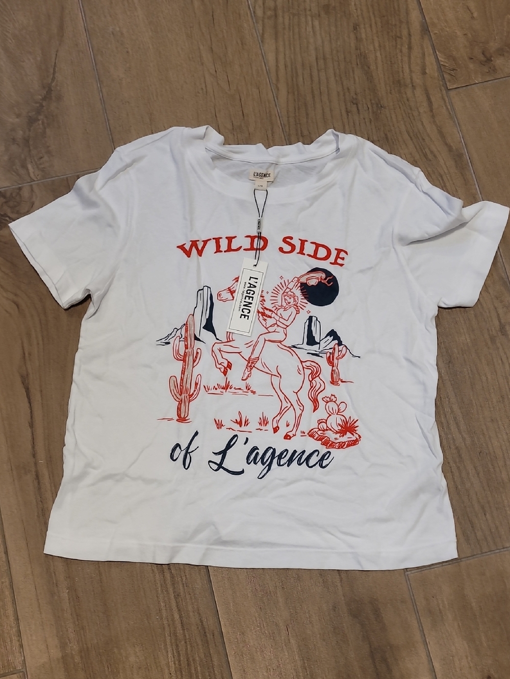 L' Agence Western Top Nwt L Horse Wild Side